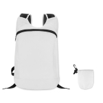 Sac de sport personnalisé pliable en polyester ave housse MiniMax couleur blanc