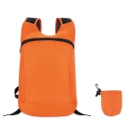 Sac de sport personnalisé pliable en polyester ave housse MiniMax couleur orange