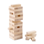 Jeu en bois pour toute la famille dans une pochette en coton Tower couleur bois deuxième vue