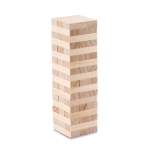 Jeu en bois pour toute la famille dans une pochette en coton Tower couleur bois troisième vue