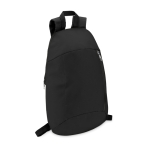 Sacs à dos de sport personnalisés économiques en polyester Slim couleur noir deuxième vue