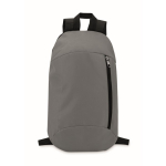 Sacs à dos de sport personnalisés économiques en polyester Slim couleur gris foncé
