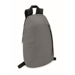 Sacs à dos de sport personnalisés économiques en polyester Slim couleur gris foncé deuxième vue