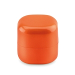 Boule de baume à lèvres publicitaire dans une boîte FPS 15 LipCube couleur orange deuxième vue
