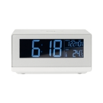 Réveil avec chargeur de téléphone portable sans fil Morning couleur blanc troisième vue
