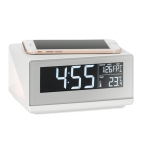 Réveil avec chargeur de téléphone portable sans fil Morning couleur blanc quatrième vue