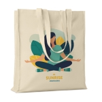 Tote bag personnalisable avec poignées renforcées 140 g/m2 Eco Max couleur beige deuxième vue principale