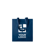 Sac en coton avec longues poignées renforcées 140 g/m2 Eco Max Colour couleur bleu vue avec zone d'impression