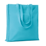 Sac en coton avec longues poignées renforcées 140 g/m2 Eco Max Colour couleur turquoise