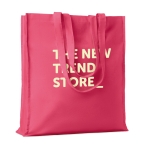 Sac en coton avec longues poignées renforcées 140 g/m2 Eco Max Colour couleur fuchsia vue principale
