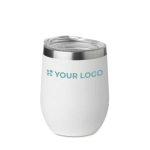 Mugs thermiques personnalisés en acier inoxydable 300ml Cuisine couleur blanc vue avec zone d'impression