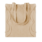 Sac cordon à longues anses en coton recyclé 140g/m2 Reciclo couleur beige deuxième vue