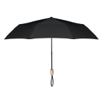 Parapluie pliant pour les entreprises avec sangle Ø99 Recycle Fold couleur noir
