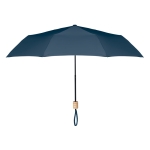 Parapluie pliant pour les entreprises avec sangle Ø99 Recycle Fold couleur bleu
