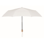 Parapluie pliant pour les entreprises avec sangle Ø99 Recycle Fold couleur blanc