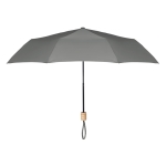 Parapluie pliant pour les entreprises avec sangle Ø99 Recycle Fold couleur gris