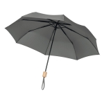 Parapluie pliant pour les entreprises avec sangle Ø99 Recycle Fold couleur gris troisième vue