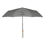 Parapluie pliant pour les entreprises avec sangle Ø99 Recycle Fold couleur gris vue principale