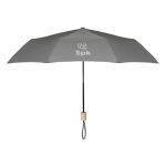 Parapluie pliant pour les entreprises avec sangle Ø99 Recycle Fold couleur gris deuxième vue principale