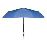 Parapluie pliant pour les entreprises avec sangle Ø99 Recycle Fold couleur bleu roi