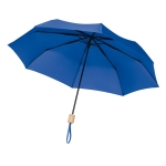 Parapluie pliant pour les entreprises avec sangle Ø99 Recycle Fold couleur bleu roi troisième vue