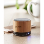 Enceinte Bluetooth personnalisée en bois de style classique Natura couleur noir