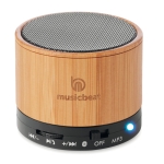 Enceinte Bluetooth personnalisée en bois de style classique Natura couleur noir vue principale