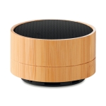 Enceinte Bluetooth personnalisée pas chère en bambou Bamboo couleur noir deuxième vue