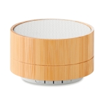 Enceinte Bluetooth personnalisée pas chère en bambou Bamboo couleur blanc