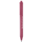 Stylo écologiques personnalisés avec encre bleue Ecologic Style couleur rouge deuxième vue principale