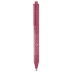 Stylo écologiques personnalisés avec encre bleue Ecologic Style couleur rouge troisième vue principale