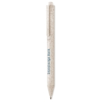 Stylo écologiques personnalisés avec encre bleue Ecologic Style couleur beige deuxième vue principale