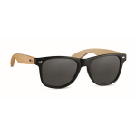 Lunettes de soleil sérigraphiées avec branches en bambou deuxième vue