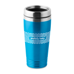 Mug isotherme en acier brillant de 400 ml couleur turquoise deuxième vue principale