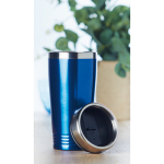 Mug isotherme en acier brillant de 400 ml couleur bleu roi vue d'ambiance