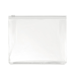 Trousse de toilette publicitaire pas chère, PVC transparent CabinCrew couleur blanc transparent