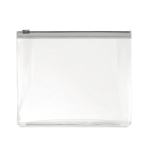 Trousse de toilette publicitaire pas chère, PVC transparent CabinCrew couleur gris transparent