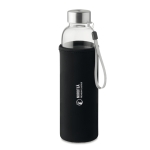 Bouteille publicitaire en verre infuseur avec étui 500 ml TeaBreak couleur noir deuxième vue principale