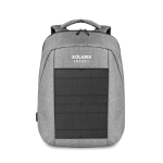Sacs à dos publicitaire pour ordinateur de 13´´ avec chargeur solaire couleur noir deuxième vue principale