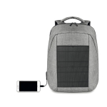 Sacs à dos publicitaire pour ordinateur de 13´´ avec chargeur solaire couleur noir quatrième vue