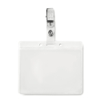 Porte-badge tour de cou personnalisé en PVC ClipOn couleur transparent