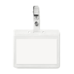 Porte-badge tour de cou personnalisé en PVC ClipOn couleur transparent deuxième vue