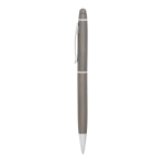 Stylo personnalisés avec finition en métal tactile bleu Encre Metalic couleur titan