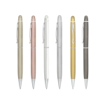 Stylo personnalisés avec finition en métal tactile bleu Encre Metalic diverses couleurs