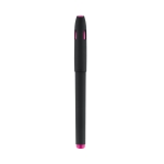 Stylo gel floqué avec finition caoutchoutée et Encre Noire DuoGel couleur fuchsia première vue