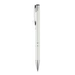 Stylos gravés en aluminium couleur avec encre noire Aster Arrow couleur blanc