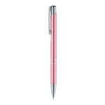Stylos gravés en aluminium couleur avec encre noire Aster Arrow couleur rose