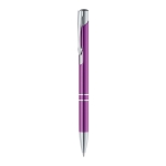 Stylos gravés en aluminium couleur avec encre noire Aster Arrow couleur violet deuxième vue