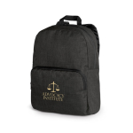 Sac à dos en polyester pour PC avec grande capacité de rangement 14'' couleur noir image avec logo