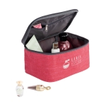 Grand vanity case à poignée matelassée et intérieur doublé Vogue couleur rouge image avec logo 4
